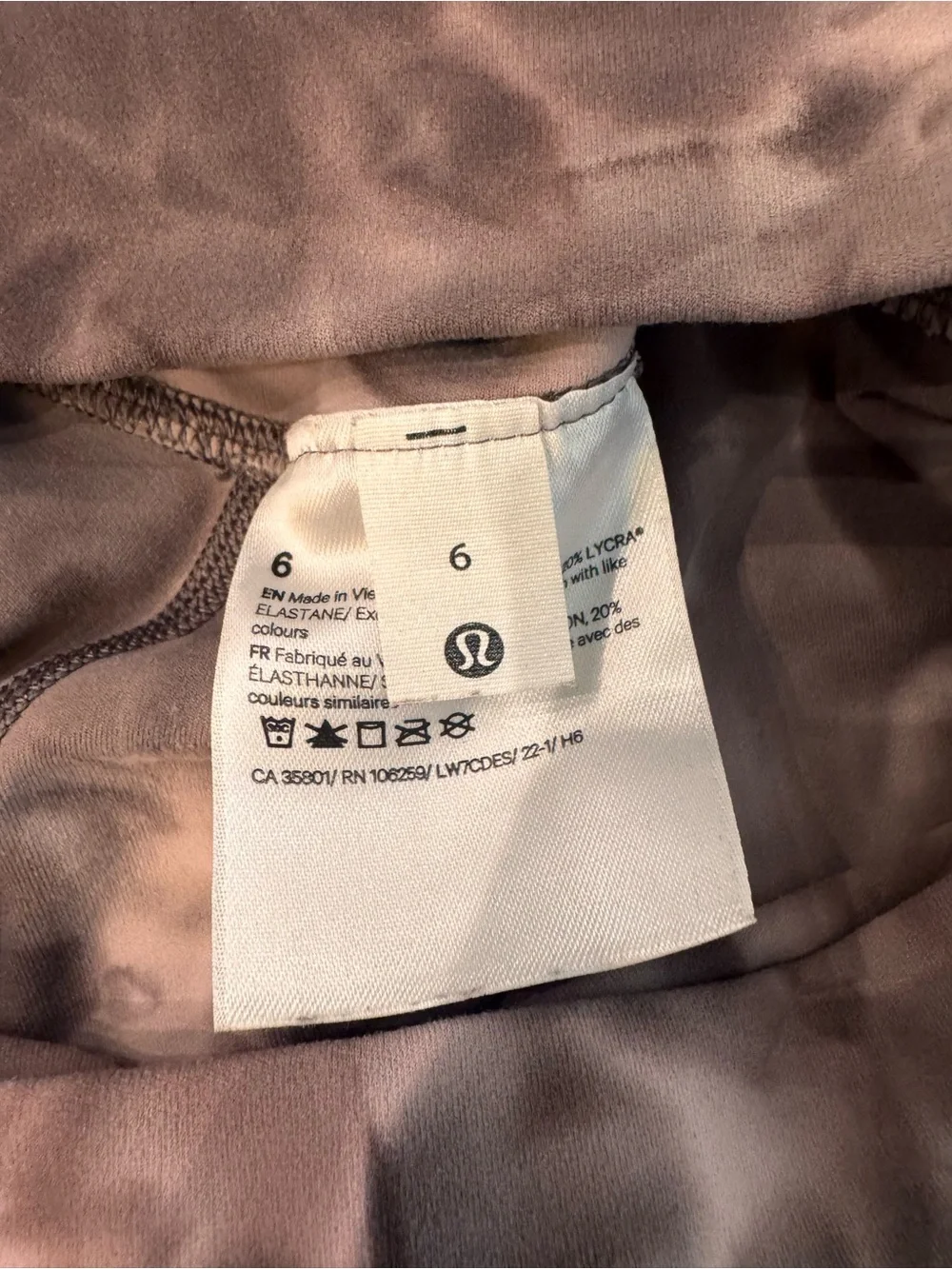 Lululemon| Align High-Rise Short 6” Diamond Dye Mink Bery Lunar Rock Shadow US 6
